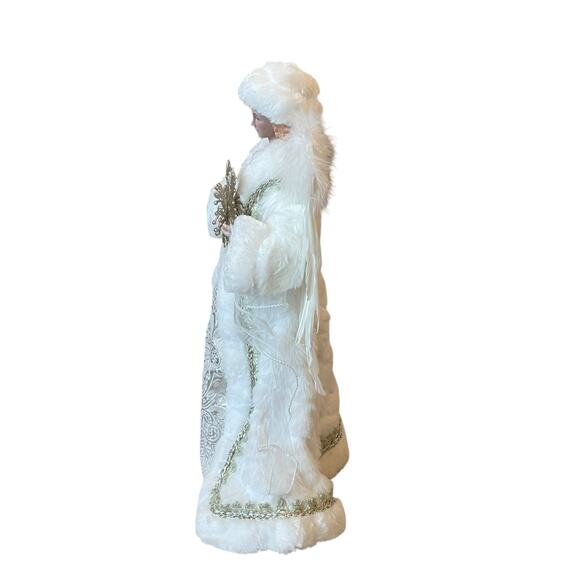 Christmas Angel Tree Topper 16in White & Gold Holiday Glam 34th & Pine NEW - Picture 7 of 10